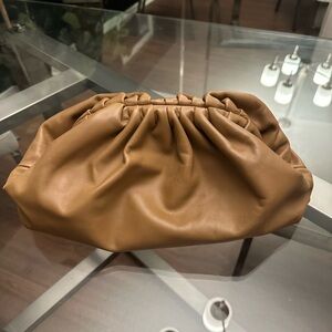 Bottega Veneta Tan Leather Clutch